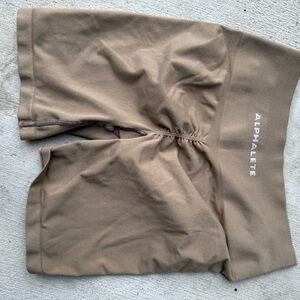 Alphalete Beige High-Waisted Shorts